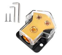 Bloque de Distribución de Energía de Cobre, 1 en 2 Bloques de Salida Bloque de Distribución de Corriente, 12 V Distribuidor de Energía, para Coches, Caravanas, Barcos