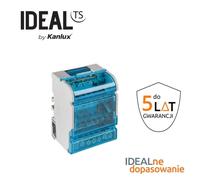 Bloque de distribución de rieles TH35 4P 125A 500V AC IDEAL TS