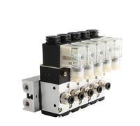 Bloque de electroválvula 3V310-10-NC, normalmente cerrado, con silenciador, base de colector, 12 V CC, 24 V CA, 110 V CA, 220 V, 3 puertos, 3V310-10(Dc12v 10 in 10 Out,9 combinations)