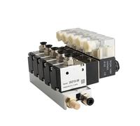 Bloque de electroválvula electromagnética 3V110-06-NC, normalmente cerrado, con base de montaje, colector, 12 V CC, 24 V CA, 110 V, 220 V, 3 puertos(Ac110v 6 in 6 Out)