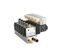 Bloque de electroválvula electromagnética 3V110-06-NC, normalmente cerrado, con base de montaje, colector, 12 V CC, 24 V CA, 110 V, 220 V, 3 puertos(Dc24v 6 in 6 Out)