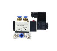 Bloque de electroválvula neumática 4V210-08, opción múltiple, 12/24 V CC, 110/220 V CA, con silenciador y colector de base de 2/3/4/6 vías(6 Row 12mm fitting,AC110V)
