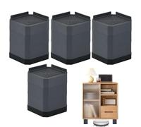 Bloque de elevación para frigorífico, 4 piezas | Soporte elevador de bancos para cama, sofá, librería, silla frigorífico, lavadora, casa dormitorio