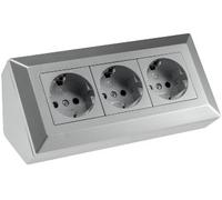 Bloque de enchufe de 3 veces, plata 4250416340115