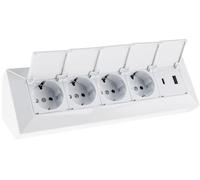 Bloque de enchufes de 4 vías, USB-A+C, blanco 4250416342959