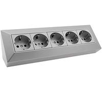 Bloque de 5 veces de enchufe, plata 4250416340153