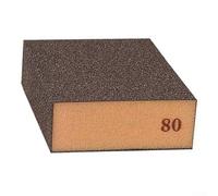 Bloque de esponja de arena para molienda de pared, grano 36-220, papel de lija abrasivo múltiple para tareas de lijado y pulido en seco y húmedo (grano 80)