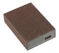 Bloque de esponja de lijado de grano múltiple 60320 para molienda de pared, almohadilla de arena de espuma flexible para pulir varias superficies, adecuado para aplicaciones húmedas o secas (320#)