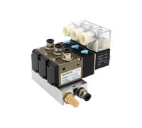 Bloque de estación válvula solenoide normalmente cerrada 3V210-08-NC con accesorios silenciador Colector base CC 12 V 24 CA 110 220 3 puertos(AC110V 6mm fittings)