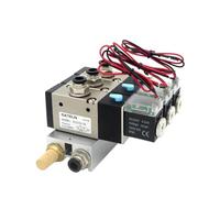 Bloque de estación válvula solenoide normalmente cerrada 3V310-10-NC con accesorios silenciador Colector base CC 12 V 24 CA 110 220 3 puertos(DC12V 6mm fittings)