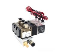 Bloque de estaciones de electroválvula 3V110-06-NC con silenciador, base de colector, 12 V CC, 24 V CC, 110 V CA, 220 V CA, 3 puertos, 1 unidad(Dc12v 8mm Fittings,5 Stations)