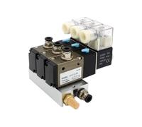 Bloque De Estaciones De Electroválvula Normalmente Cerrada 3V210-08-NC Con Base De Silenciador, Colector, 12 V CC, 24 V CA, 110 V, 220 V, 3 Puertos(10 Stations)