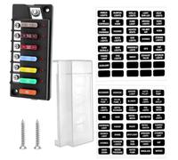 Bloque de fusibles automotriz de 6 vías con LED visual y cuerpo impermeable totalmente cerrado para distribución de energía de 12 V CC (B con luces)