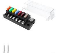 Bloque de fusibles automotriz de 6 vías con LED visual y cuerpo impermeable totalmente cerrado para distribución de energía de 12 V CC (A sin luces)