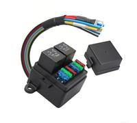 Bloque de fusibles de 4 circuitos con 2 o 3 relés integrados para sistemas de 12 V 24 V, protección IP65 para configuración de arnés de cableado de remolque de barco RV (12 V)