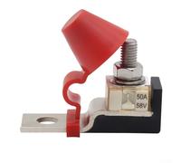 Bloque de fusibles de 60 A a 300 A para protección de terminales de batería, portafusibles de grado marino con pernos M8, nominal de 58 V para aplicaciones solares, EV, pilas de carga (60 A)