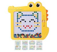 Bloque De Garabato Magnético En Forma De Cocodrilo - Tablero De Dibujo Colorido Reutilizable Con Cuentas De Lunares | Juguete De Escritura Y Dibujo Borraable, Creativo Y Duradero, Diseño Moderno, Para