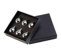 Bloque De Hielo De Acero Inoxidable - 6 Piedras De Enfriamiento De Whisky En Forma De Gotas De Agua Reutilizables, Metálicos | Lágrimas De Hielo para Bebidas Regalo De Bebidas Cóctel Beverage
