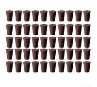 Bloque de inicio de esponja de plantación para sistemas hidropónicos y sin suelo, absorción de agua avanzada, pH equilibrado para y esquejes, material sostenible marrón (50 piezas)