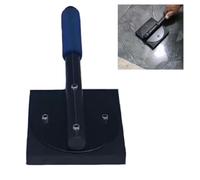 Bloque de instalación de suelo de goma para azulejos y tablones de vinilo, bloque de roscado con mango ergonómico, construcción de goma y hierro, 340 x 145 x 20 mm, negro