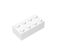 Bloque de Ladrillo Clásico a Granel de 2x4, 100 Piezas de Ladrillo de Construcción Blanco, Compatible con Piezas 3001, Juego Creativo - Compatible con Las Principales Marcas