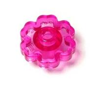 bloque de LEGO piezas originales de la planta> Trans rosa oscuro · · 2X2 flor (Open Stud) [de las mercancias de importacioen paralela]