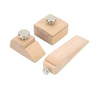 Bloque de lijado de madera Herramienta de mano ergonómica de bisel para lijado de borde de cuero, 3 pcs