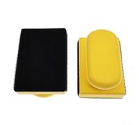 Bloque de lijado manual con mango de goma, bloque de lijado manual de 66 x 96 mm para pulido de carpintería, soporte de papel de lija compacto para trabajos detallados