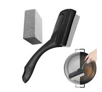 Bloque de limpieza de piedra pómez, cepillo de limpieza para superficies de cocina, herramienta de abrasión de piedra con mango ergonómico, elimina los depósitos de acumulación de manchas de grasa de