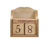 Bloque de madera clásico, calendario permanente, accesorios de fotografía, decoración de escritorio