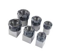 Bloque de mandril cuadrado ER32 ER25 ER40, asiento de mandril hexagonal de acero duro ER adecuado for torno, máquina cortadora de grabado (Color : Hex Type, Size : ER32)