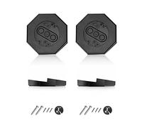 Bloque de montaje de revestimiento, kit de montaje de revestimiento octágono con caja integrada, bloques de luz de revestimiento para doble vuelta de 1,27 cm, negro (paquete de 2)