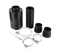 Bloque de Motor 1 Juego Universal de Filtro de Aire Frío de Fibra de Carbono de 3 Pulgadas para Coche, Kit de Manguera y Tubo de Admisión de Aire Cerrado Universal Filtro de Aceite para Coche
