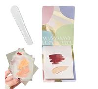 Bloque de papel para paletas, 100 hojas de mezcla de colores de gel para uñas, manicura, cosméticos DIY, adecuado para cosméticos, base, corrector, sombra de ojos, colorete líquido, manicura y