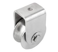 Bloque de polea BNYZWOT Tipo U 304 Rodamiento dúplex de acero inoxidable Super silencioso desmontable 360 grados de rotación resistente rueda ranurada 1 paquete