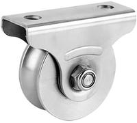 Bloque de polea de acero inoxidable con ranura en U, polea de rueda silenciosa para cuerda de elevación, bloque de riel de rodillo resistente para cuerda de alambre y cables