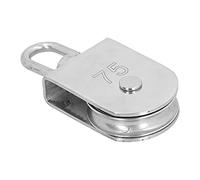 Bloque de polea giratoria de una sola rueda de 3 pulgadas, polea de elevación con capacidad de carga de 750 kg, rueda de elevación de acero inoxidable 316 para barcos y objetos