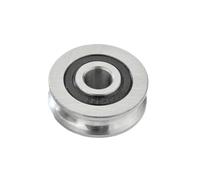 Bloque de polea rueda ranurada, 1 pieza 10 x 37 14 con soporte, rodamiento ranura en U R3, eje óptico, pista, cable acero, suspensión, guía (ranura H 6 mm ancho)(R 3 with 2L bracket)