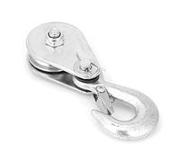 Bloque de Polea Simple con Gancho Alta Resistencia, Bloque de Polea de Cuerda Elevación Una Suela Rueda Acero Para deslizamiento Cable Poleas Cuerda 0.5tons