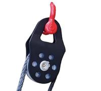 Bloque de poleas de arranque de alta resistencia de 10 toneladas for cuerda sintética o cable de acero. Fuerza de rotura de 10 T. Polea de cabrestante confiable.(Red)