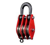 Bloque de poleas de elevación tipo anillo, bloque de poleas de múltiples poleas, tipo anillo de fundición integral, adecuado for operaciones de construcción, almacén y fábrica.(5Ton/11000Lbs)