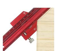 Bloque de posicionamiento ajustable de aleación de aluminio para medición de ángulo y configuración de altura del enrutador, 80 x 50 mm + 30 x 50 mm, rojo, juego de 2 piezas (80 x 30 mm)