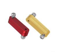 Bloque de posicionamiento de regla, 2 unidades, aleación de aluminio, calibre de marcado de línea para carpintería, metalurgia, herramienta de diseño de precisión, 53 mm, rojo y amarillo