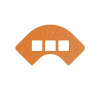 Bloque de posicionamiento semicircular, tablero de puntuación de esquina redonda para marcadores de papel, carpintería, plantilla de copia de esquina