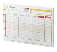 Bloque de programa semana 7 días: planificador A4 para trabajo, estudio u organización familiar. Semanal A4 - Organizador colorido y dinámico. 3 Secciones por día para planificar y organizar