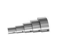 Bloque de prueba de calibración de paso curvo Bloque de prueba de calibración ultrasónica redondo de 5 pasos for medidor de espesor ultrasónico 0.100" 0.200" 0.300" 0.400" 0.500"(2.5-20mm Steel)