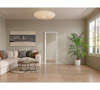 Bloque de puerta reversible de aluminio y vidrio templado - Alt. 204 x An. 73 cm - Blanco - LOXTON