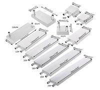 Bloque de refrigeración por agua de aluminio de varios tamaños para PC portátil, CPU de 40 x 120 mm, 40 x 80, 40 x 160, 40 x 180, 40 x 40, 40 x 240 mm, ventilador disipador de calor, base de soporte