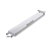 Bloque de refrigeración por agua de aluminio de varios tamaños para PC portátil, CPU de 40 x 120 mm, 40 x 80, 40 x 160, 40 x 180, 40 x 40, 40 x 240 mm, ventilador disipador de calor, base de soporte
