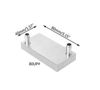 Bloque de refrigeración por agua de aluminio de varios tamaños para PC portátil, CPU de 40 x 120 mm, 40 x 80, 40 x 160, 40 x 180, 40 x 40, 40 x 240 mm, ventilador disipador de calor, base de soporte